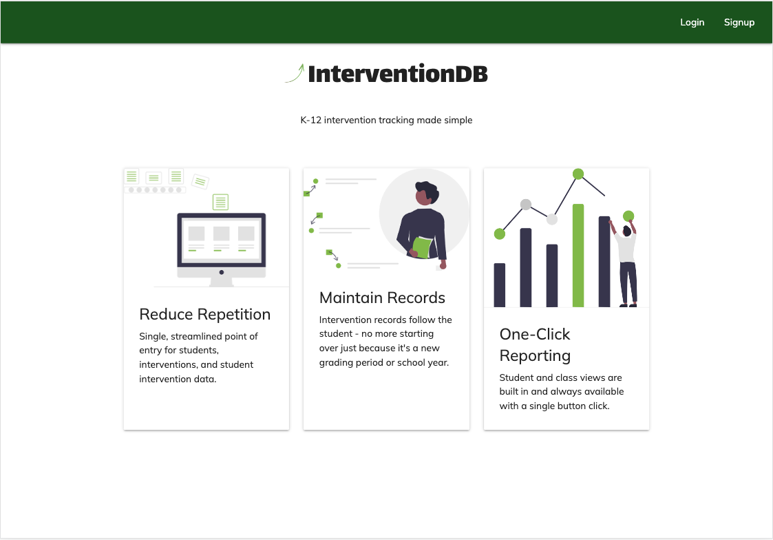 InterventionDB app preview